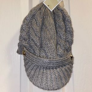 Grey Michael Kors Visor Beanie